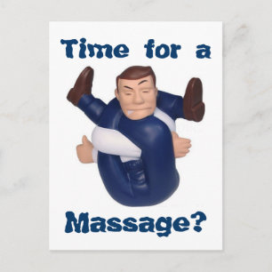 Heure pour un massage? carte postale I