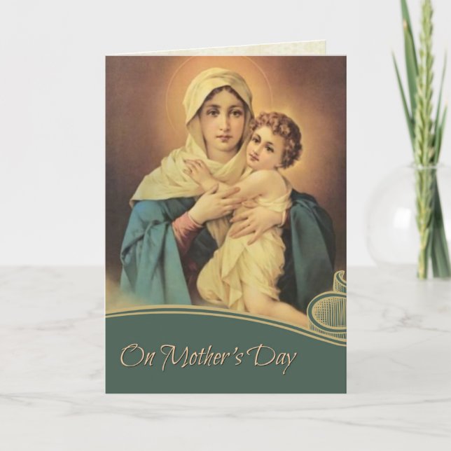 HEUREUSE CARTE RELIGIEUSE MARIE DE LA JOURNÉE DE L (Devant)