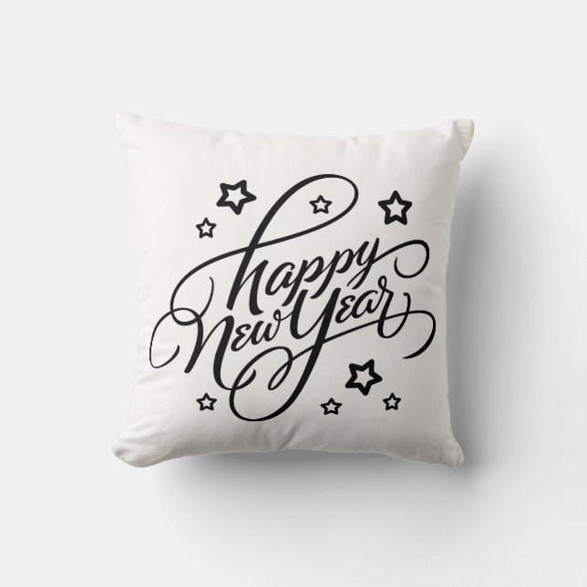 HEUREUSE NOUVELLE ANNÉE À LA MAIN | COUSSIN (Recto)