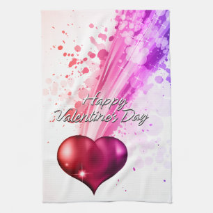 Heureuse Sainte-Valentin 2 Serviette de cuisine