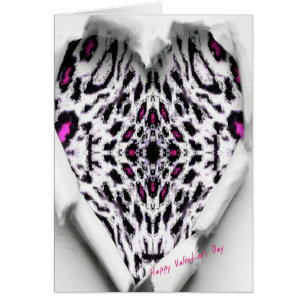 Heureuse Sainte-Valentin Animal Torn Papier Abstra
