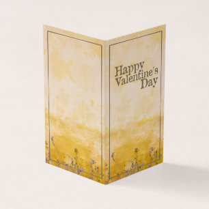 Heureuse Sainte-Valentin avec prairie à fleurs Vin