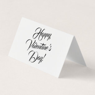 Heureuse Sainte-Valentin blanc noir élégant
