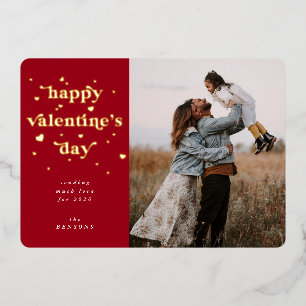 Heureuse Sainte-Valentin + Carte photo de fond de 