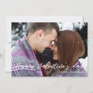 Heureuse Sainte-Valentin carte photo moderne