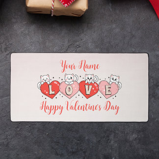 Heureuse Sainte-Valentin, Cute Chats Avec Coeurs
