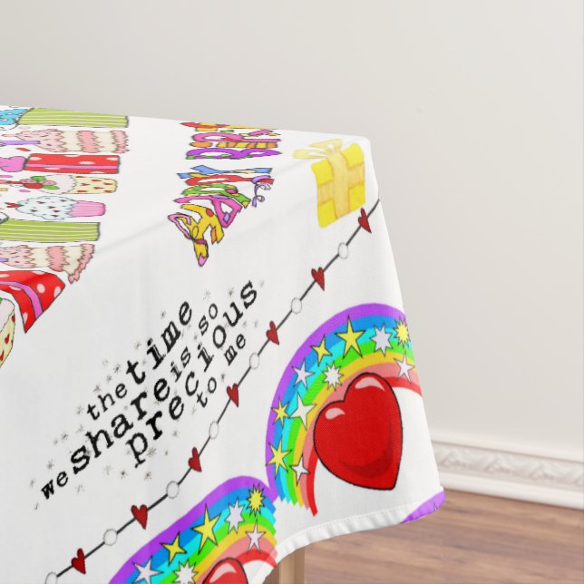 Heureuse Sainte-Valentin de nappes Joyeux annivers (In Situ)