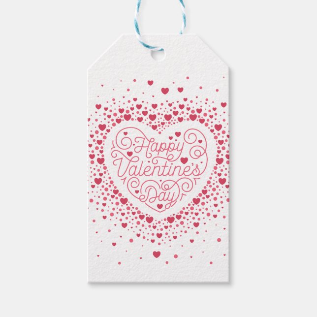 HEUREUSE SAINTE-VALENTIN / étiquette cadeau (Devant)