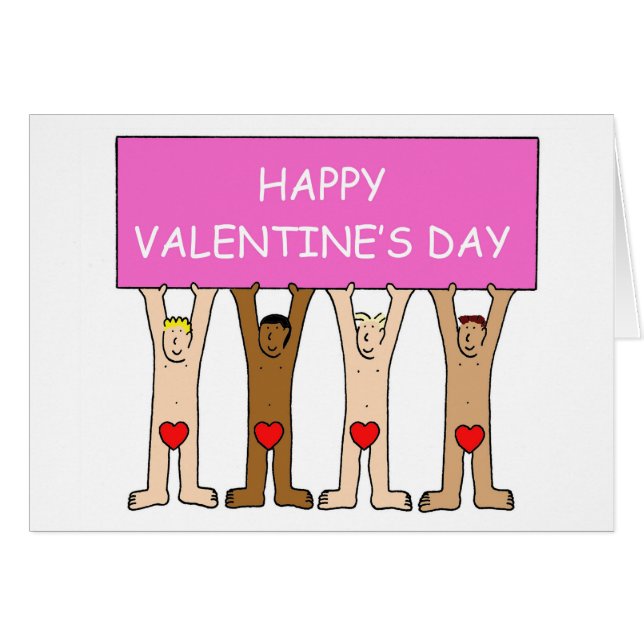 Heureuse Sainte-Valentin, hommes portant des (Devant horizontal)