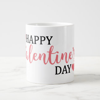 Heureuse Sainte-Valentin jumbo café blanc Mug