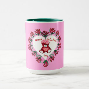 Heureuse Sainte-Valentin Teddy Bear Coffee Mug
