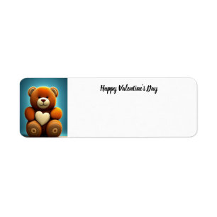 Heureuse Sainte-Valentin Teddy Bear étiquette de a