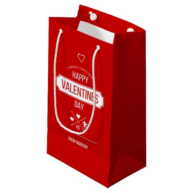 Heureuse Sainte-Valentin Valentine Symboles Sac ca (Devant Angle)