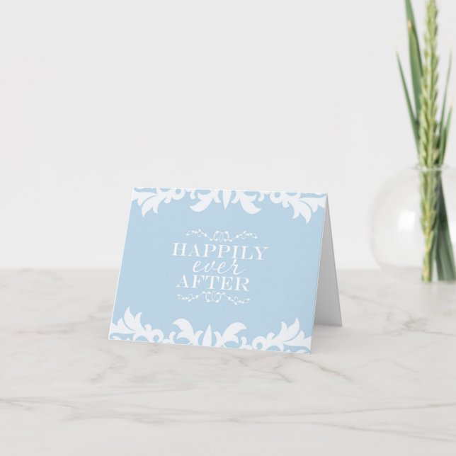 HEUREUSEMENT JAMAIS APRÈS Merci Mariage carte Plie (Devant)