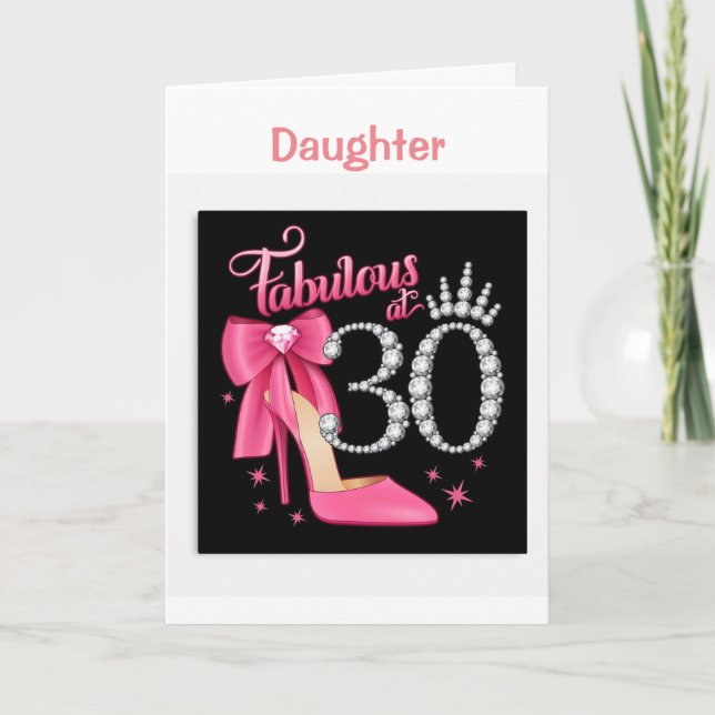 HEUREUX *30e ANNIVERSAIRE POUR VOUS * FILLE* Carte (Devant)
