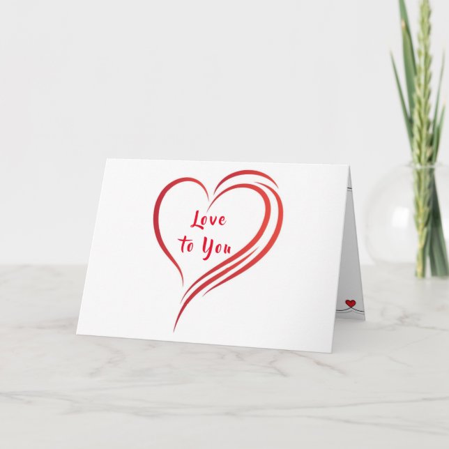 HEUREUX "ANNIVERSAIRE" À L'AMOUR DE MA CARTE DE VI (Devant)
