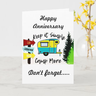 **HEUREUX ANNIVERSAIRE** À MA CARTE DE CAMPING PRÉ