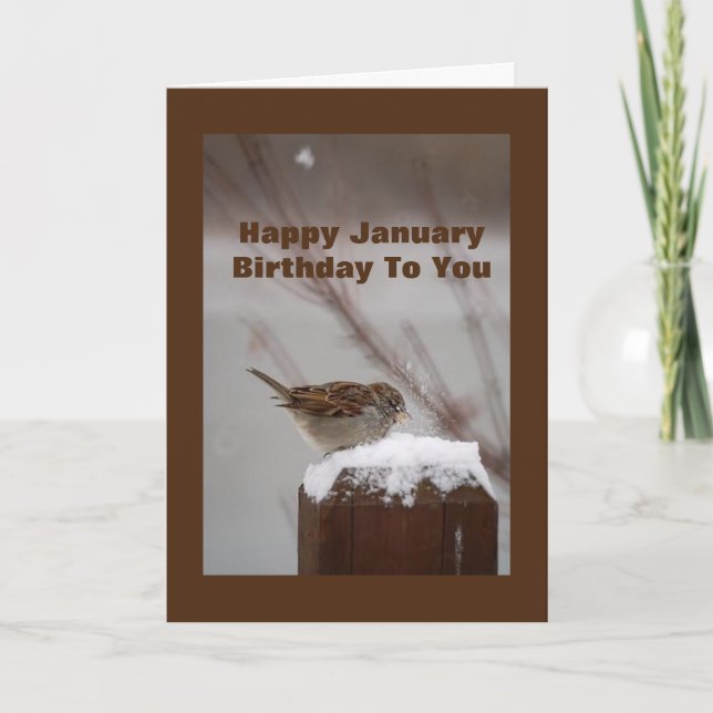**HEUREUX ANNIVERSAIRE "JANVIER" À VOUS** CARTE D' (Devant)