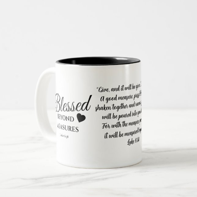 Heureux au-delà des mesures Mug (Devant gauche)