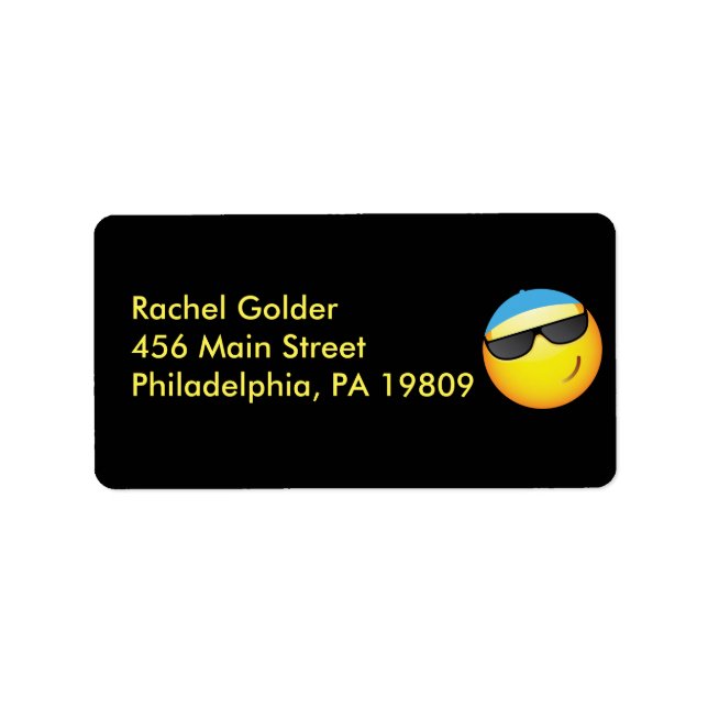 HEUREUX Bat mitzvah d'invitation EMOJI  Étiquette (Devant)