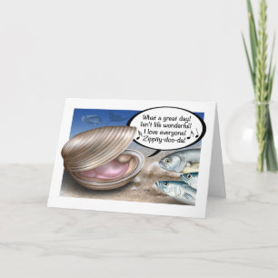 Heureux comme une carte d'anniversaire de palourde