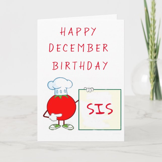 HEUREUX ***DÉCEMBRE*** ANNIVERSAIRE ***SIS** CARTE (Devant)