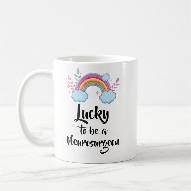 Heureux D'Être Un Neurochirurgien Mug (Gauche)