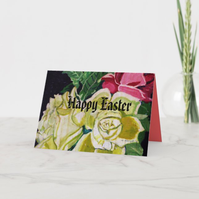 HEUREUX EASTER FLOWER BOUQUET carte (Devant)
