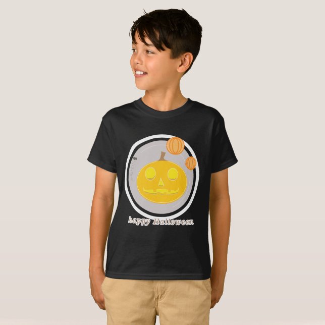 heureux enfants en t-shirt halloween (Devant entier)