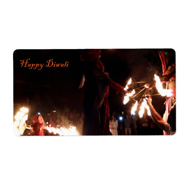 Heureux Étiquettes de Diwali Shipping (Devant)