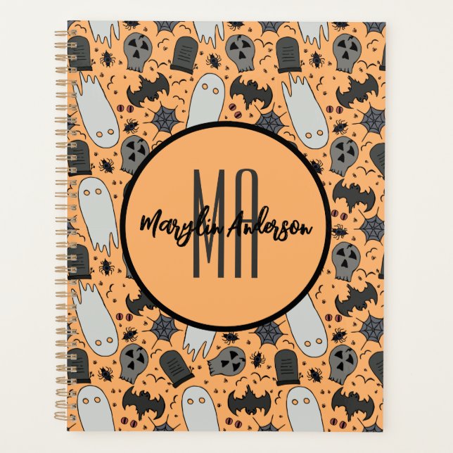 HEUREUX HALLOWEEN ÉFFRAYANT MONOGRAMME PERSONNALIS (Devant)