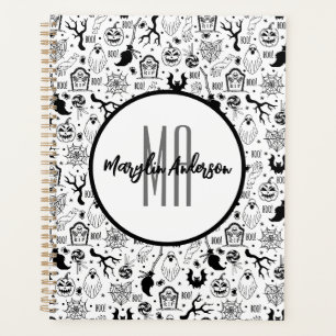 HEUREUX HALLOWEEN ÉFFRAYANT MONOGRAMME PERSONNALIS