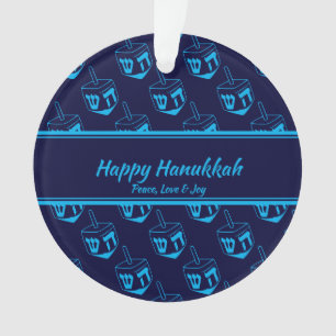 HEUREUX HANOUKKA Customisé Dreidel Blue Cyan