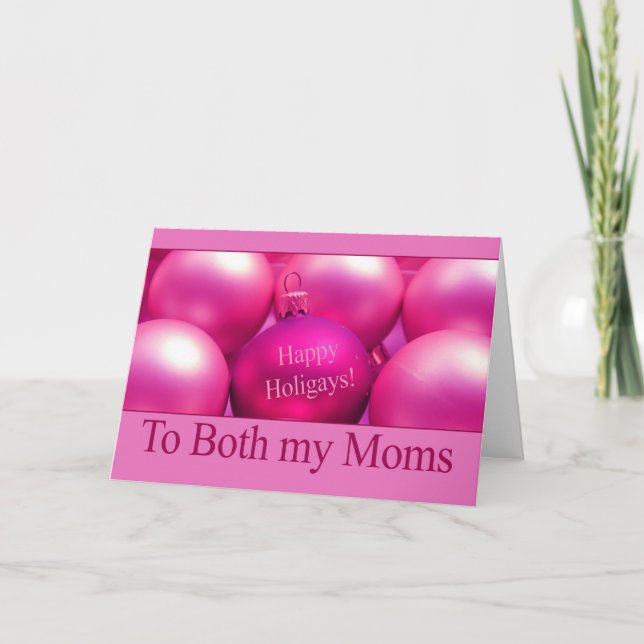 Heureux holigays la carte de Noël de ma mère (Devant)