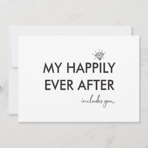 Heureux jamais après bridesmaid proposition carte 