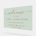 Heureux Jamais après Sage Green Mariage Bienvenue