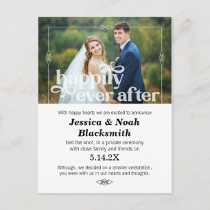 Heureux Jamais après un Carte photo Eloped