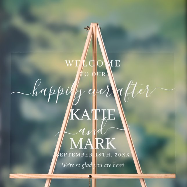 Heureux Jamais Après White Welcome Transparent (Neutre)