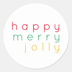HEUREUX JOLLY JOLLY Stickers Rond