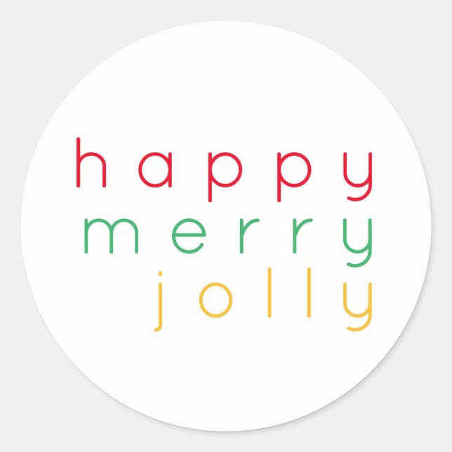 HEUREUX JOLLY JOLLY Stickers Rond (Devant)