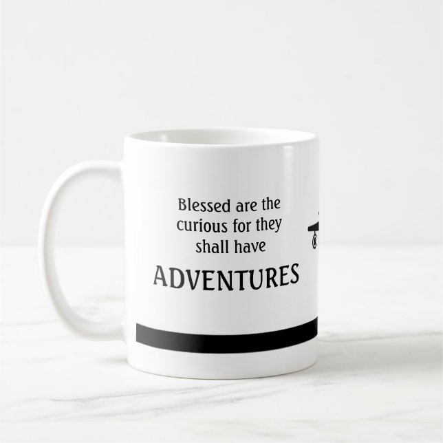 Heureux les curieux ... ont AVENTURES Mug (Gauche)