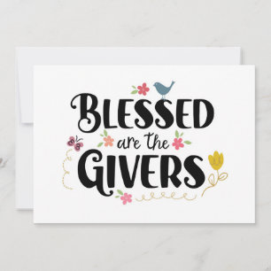 Heureux les Givers, comme vous - Carte de Merci