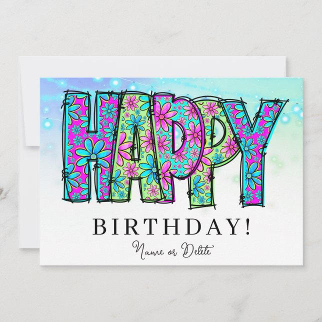 * HEUREUX NOM DE PHOTO Anniversaire Carte Événemen (Devant)
