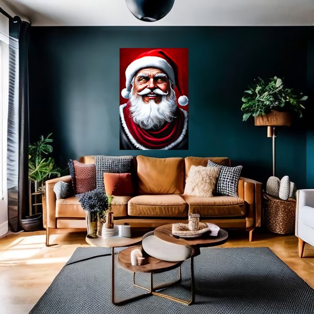 Heureux Père Noël souriant | AI Art Poster (Créateur téléchargé)