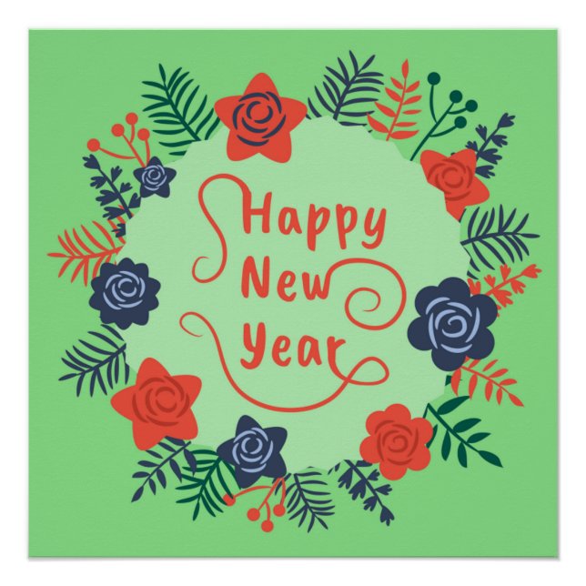 HEUREUX POSTER DU NOUVEL AN (Devant)