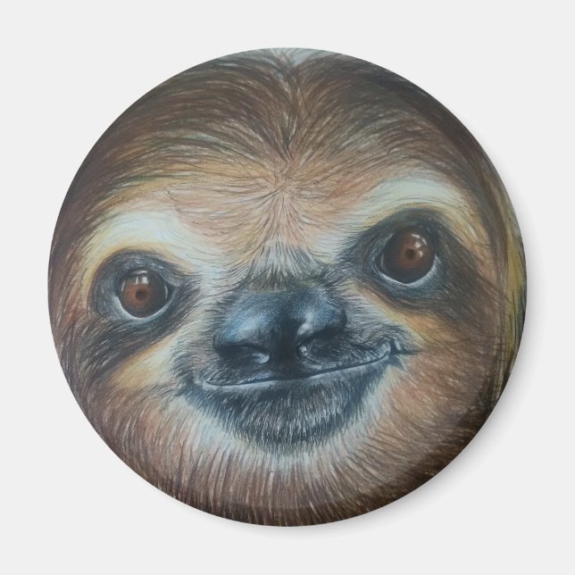 HEUREUX SLOTH MAGNET ! sourit (Devant)