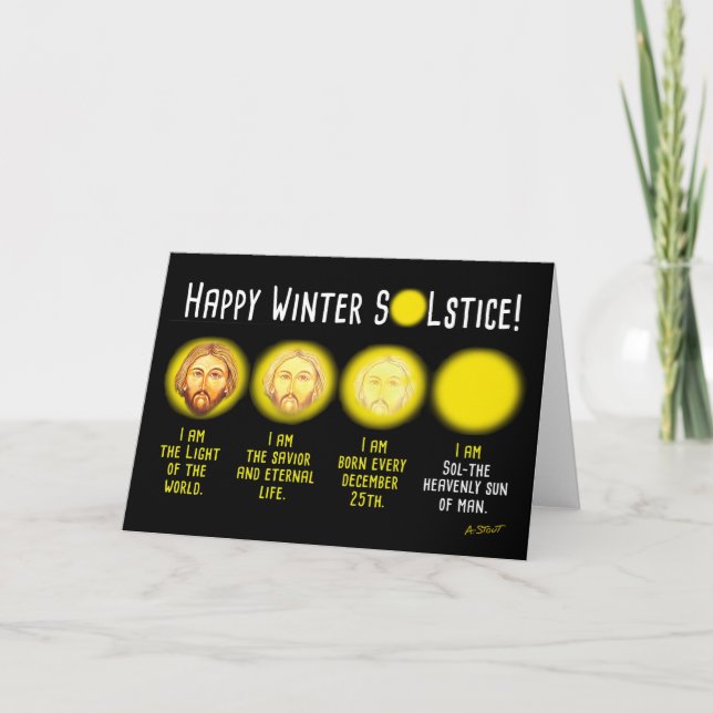 HEUREUX SOLSTICE HIVER ! CARTE (Devant)