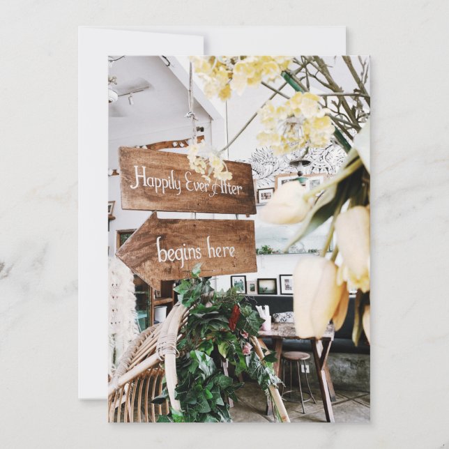 Heureux toujours après la carte de voeux Mariage (Devant)