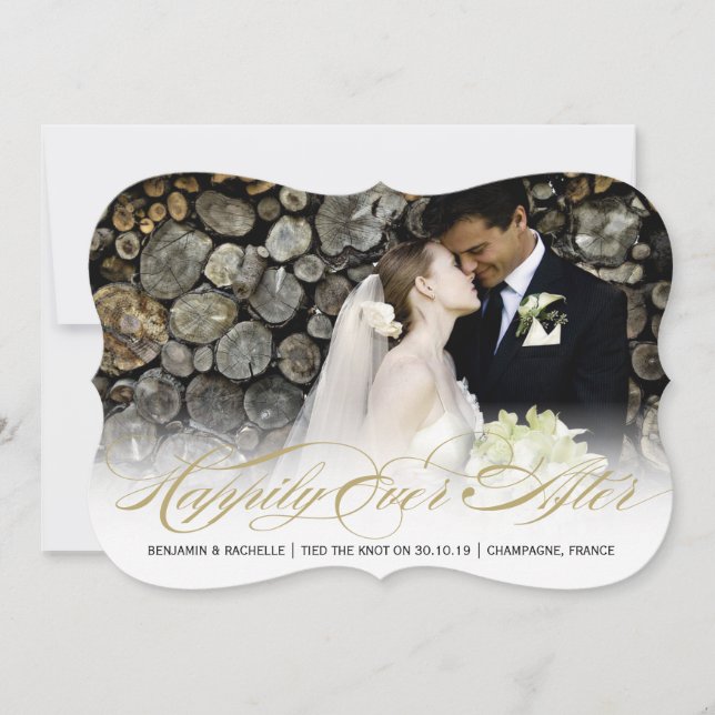 Heureux toujours après Mariage Carte photo Faire-p (Devant)