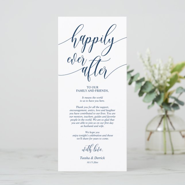 Heureux toujours après, Place Setting Merci Cartes (Debout devant)